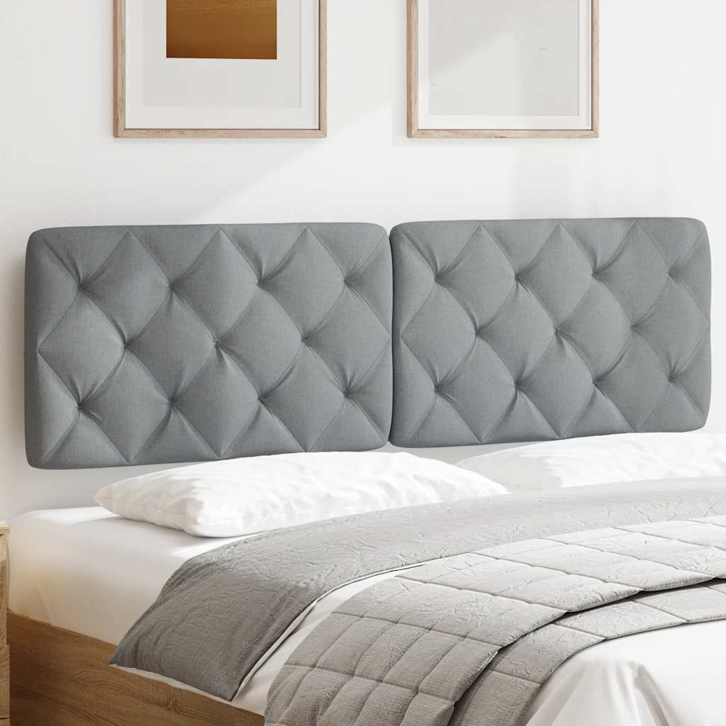 Headboard Cushion Light Gray 160 cm Fabric