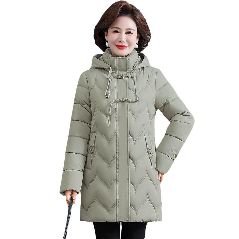 Модная облегающая куртка с капюшоном и хлопковой подкладкой для женщин, новая зимняя утепленная куртка средней и длинной длины с хлопковой подкладкой