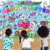 Easter Coloring Poster Children's Party Disposable Paper Tablecloth 76 * 183cm Used For Parties Cultivating Children's Hands