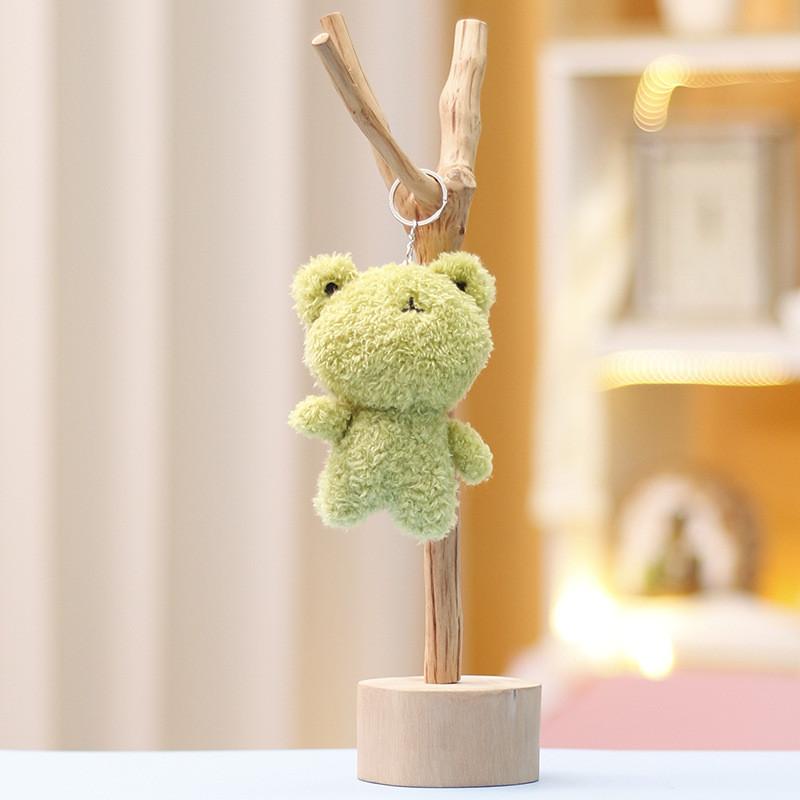 Rabbit Panda Keychain Cute Cartoon Girl Backpack Decorative Pendant Plush Doll