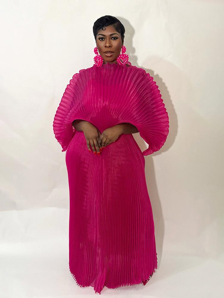 Африканское Элегантное Однотонное Платье Большого Размера - Новый Модный Стиль