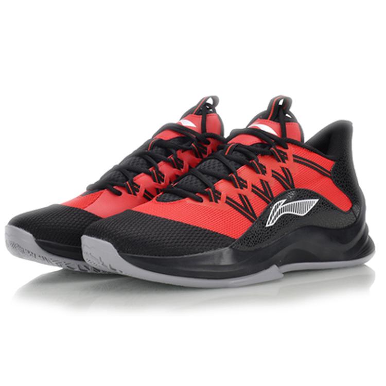 Li Ning Star Speed Амортизация с отскоком Легкие Нескользящие Низкие Баскетбольные кроссовки Мужские Алый ABAQ009-1