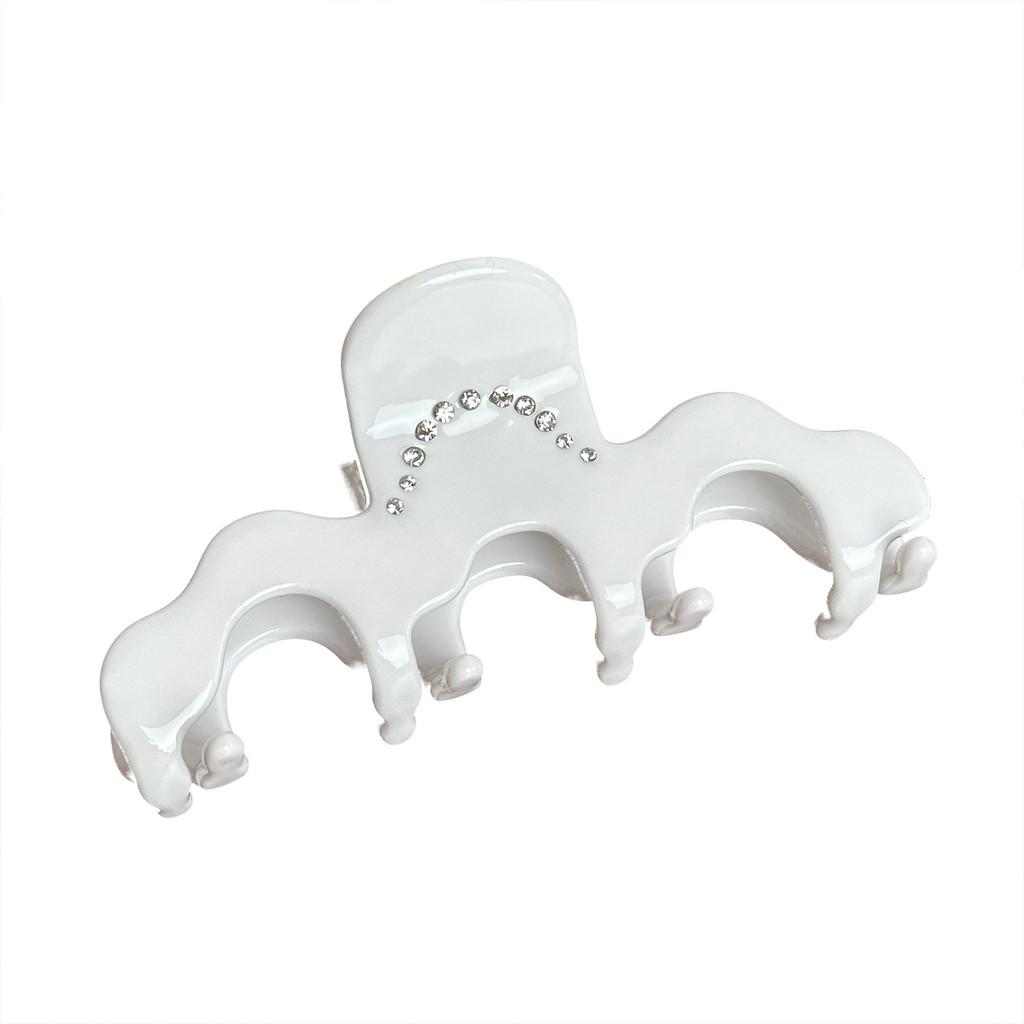 Стильная корейская ацетатная заколка для волос средней волны с акцентами из драгоценных камней для шикарных причесок