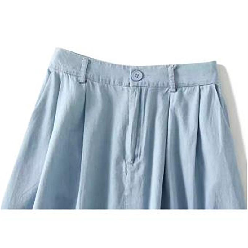 Корейская Длинная Юбка Женская Мода Высокая Талия Ретро Миди А-силуэт Джинсовые Юбки Синяя Солнце Школа