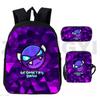 Cartoon Animation Backpack, Third and Fourth Grades of Primary School, Light Burden Reduction, Student Schoolbag Storage Bag