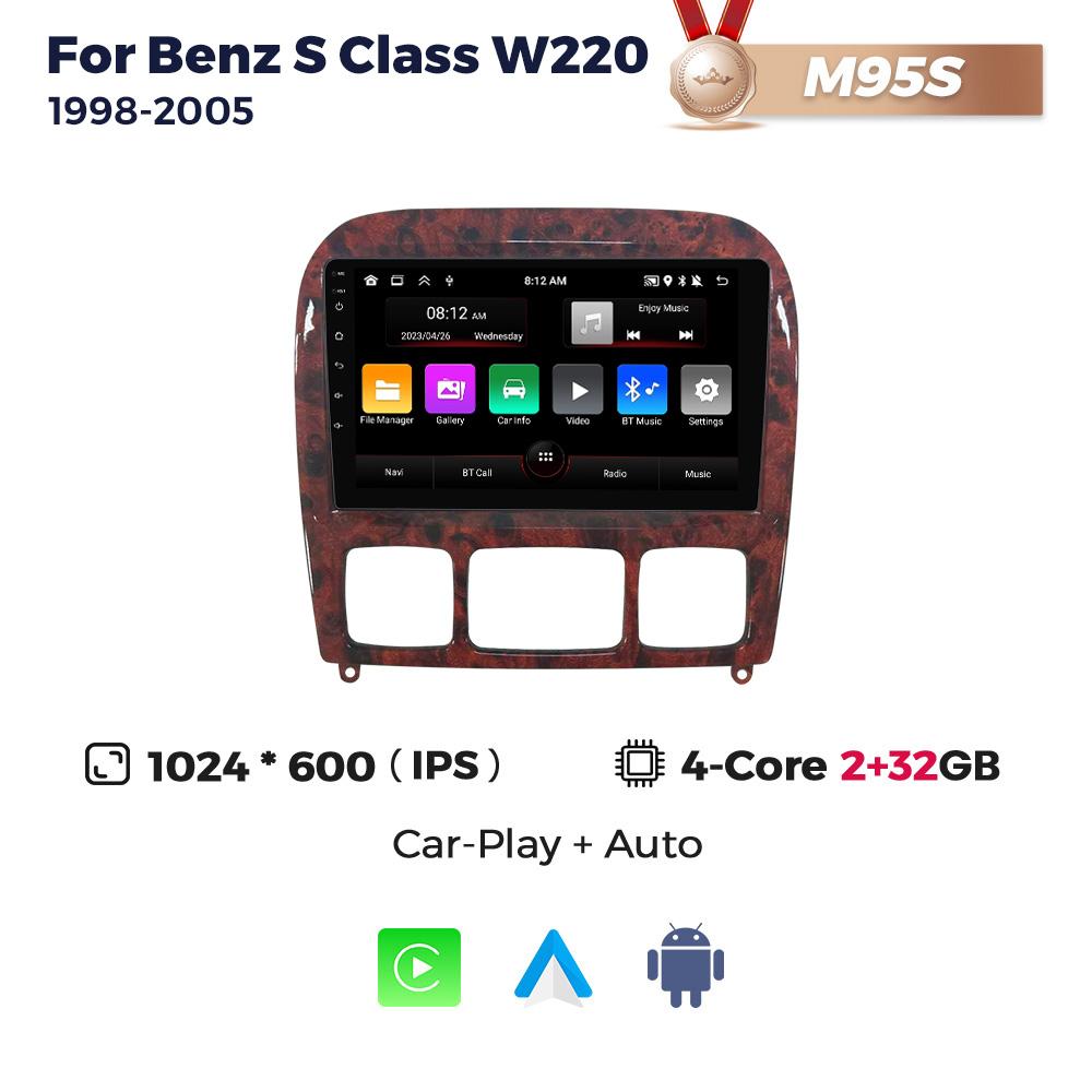Navifly 2Din Android автомобильный радиоприемник мультимедийный плеер GPS для Mercedes Benz S Class W220 S280 S320 S350 S400 S430 S500 S600 1998-2005