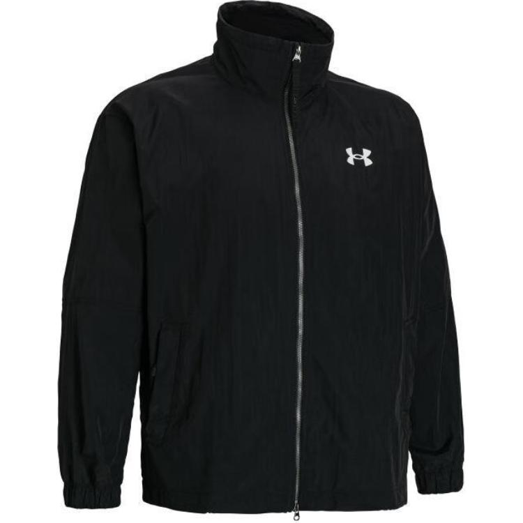 Under Armour Мужская куртка с длинным рукавом и воротником-стойкой с логотипом на молнии, черная 1387995-001