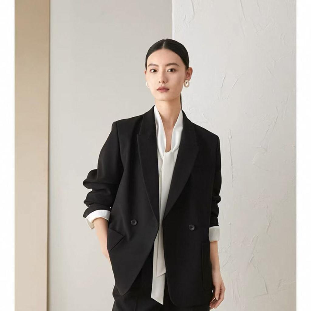 Spring Autumn Fashion Loose Korean Style Blazer Elegant Plus Size Suit Jacket Casual Petite Women