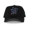 New Era 9FORTY SNAPBACK CAP 940 MLB NFL NBA MLS Snapback Free Miami Marlins A-FRAME A-FRAME (JP, Alphabet, Size, (Black)) [Used]