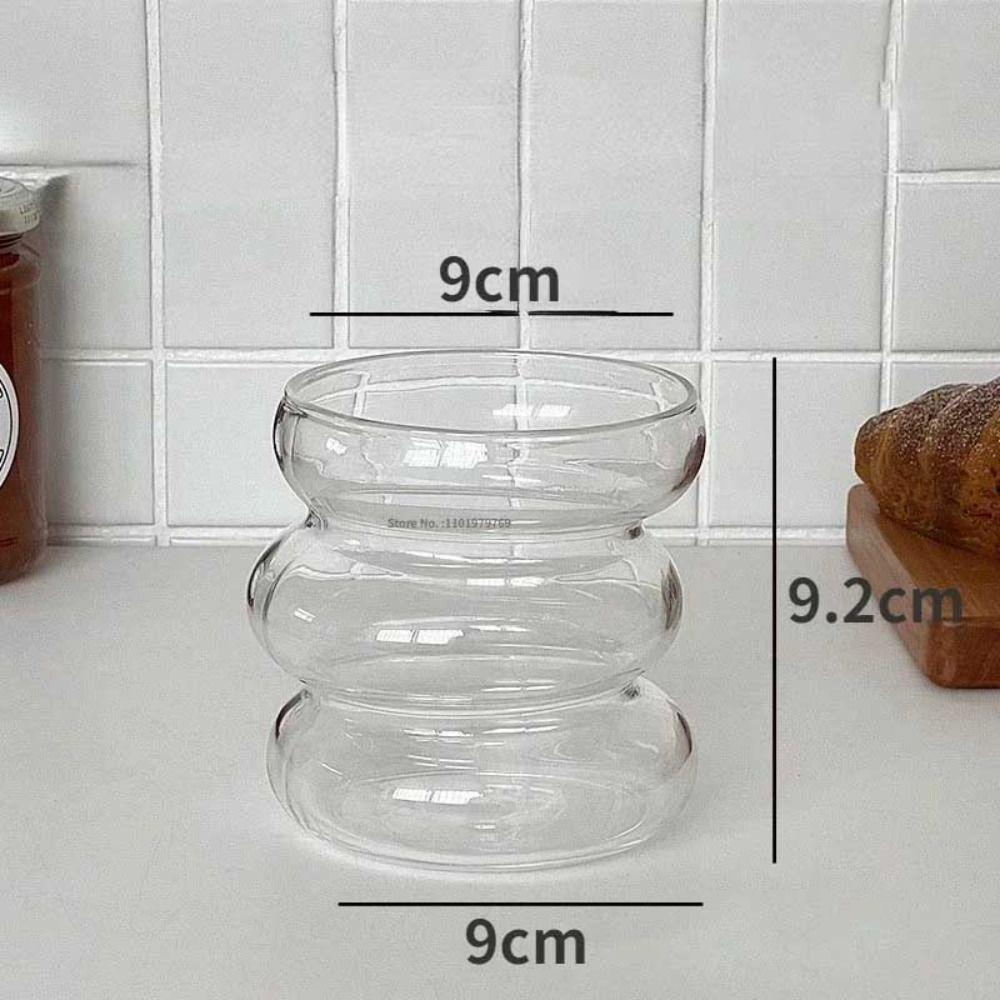 Новая прозрачная стеклянная кофейная кружка неправильной формы гусеницы, кружка для завтрака с ручкой, термостойкое стекло, чашка для латте