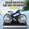 Освежители воздуха для автомобиля на солнечных батареях, вращающиеся украшения для велосипеда, диффузор для велосипеда, аксессуары для духов, энергия, аромат, украшение, аромат, веселье