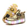 Overseas Runaway Shoes, Children's Wheel Shoes LED Ultra-light Luminous Charging Boys and Girls Light Shoes Sports Flying Woven Shoes