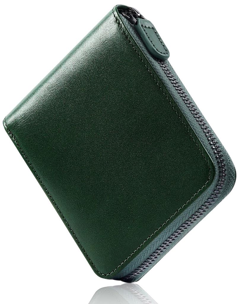 Bifold Made In by Top Leather YKK Round Coin Genuine Slim Perfect for Tensha and Tiger Day Men's Wallet, Tochigi, Japan, Craftsmen, Zipper, Box-Shaped