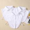 19 Fake Collar Women'S Versatile Pure Cotton Fake Collar Season Sweater Decorative Collar Wooden Ear Edge Fake Collar