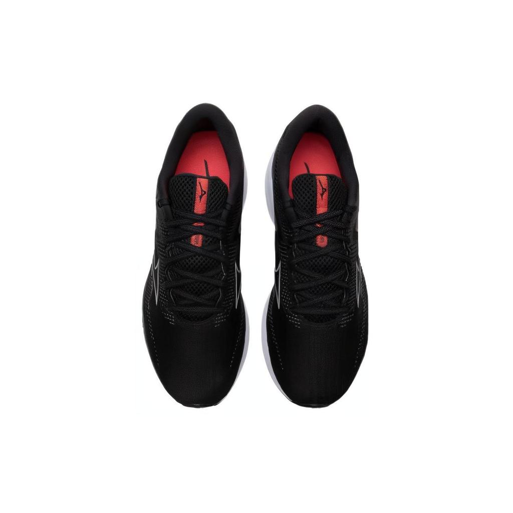 Mizuno Wave Rider 27 Casual Fitness Low-Top Marathon Running Shoes Men Sneaker Black White J1GC230352