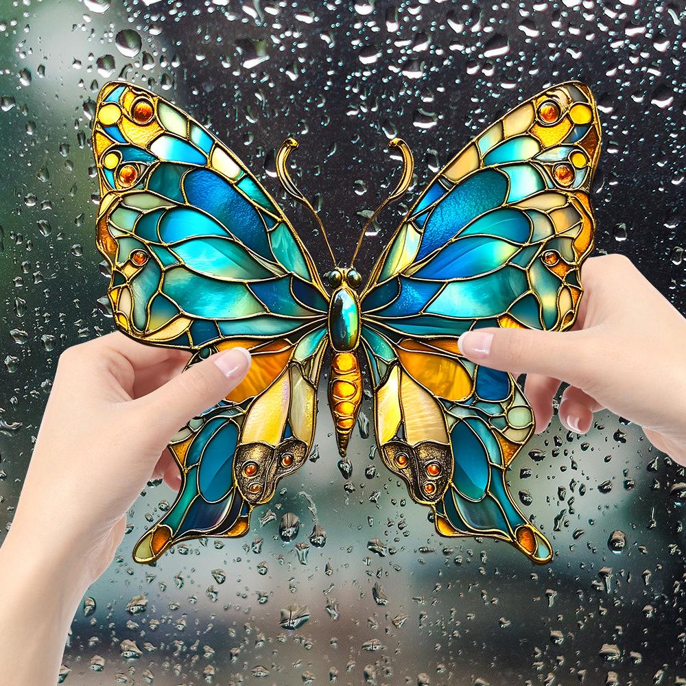 Painted Butterfly Balcony Glass Window Home Beautification and Decoration Electrostatic Uv Window Sticker