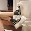 2025 Summer New Ins Super Fire Denim Lace-up Platform Muffin Casual Shoes Board Shoes Dissolving Shoes Women's Shoes
