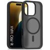Protective Case for iPhone 16 Pro Max - BOOLING - Magnetic Ring - Silicone and PC - Black - Shockproof