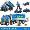 163Pcs City Truck Building Blocks Sets Transport Dumper Car Assemble Bricks Educational Toys for Children