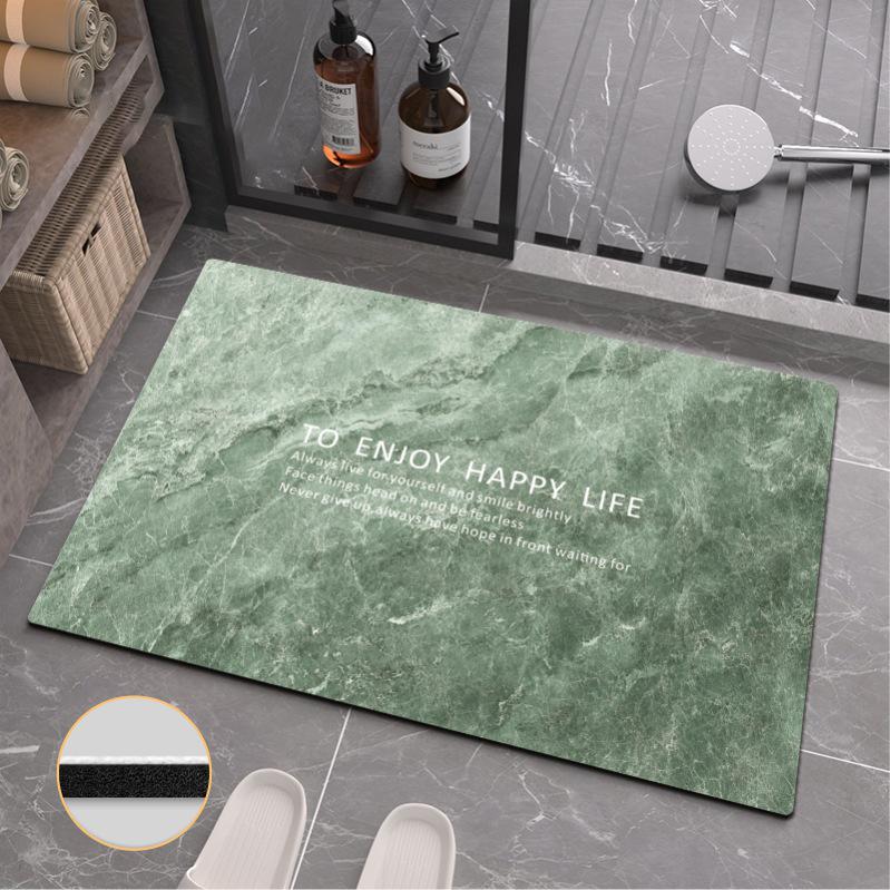 Коврик для туалета Nordic Marble Diatom Mud, быстросохнущий, впитывающий, для ног, нескользящий коврик для ванной комнаты