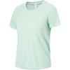 Fitness Series Solid Color Moisture Wicking Round Neck Short Sleeve T-Shirt Women Tops Ice-Green ATSU472-2