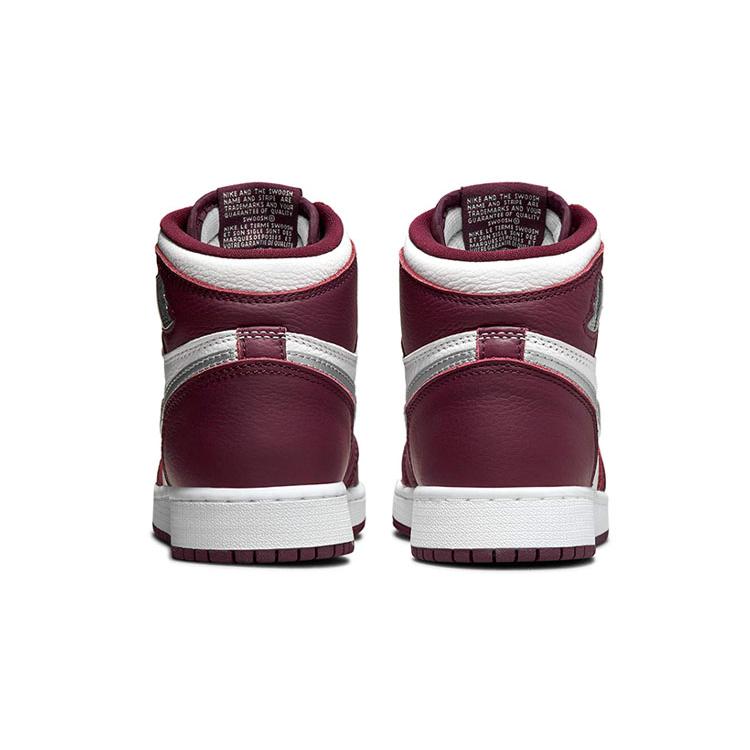 Jordan Air Jordan 1 Retro High OG 'Bordeaux' Удобные Универсальные Кожаные Бордовый Амортизация Высокие 575441-611