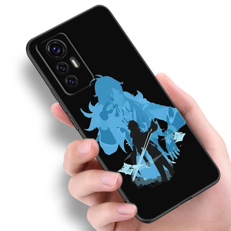 Чехол для телефона Genshin Impact с аниме для Xiaomi Mi A2 8 9 SE Note 10 10T 11 12 Lite 9T 11T 12S 12T Pro A3 6X 12X, мягкий черный чехол из ТПУ