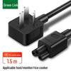 Greenlink 3-Hole Laptop Charger Cable for Lenovo, Asus, Dell Computers