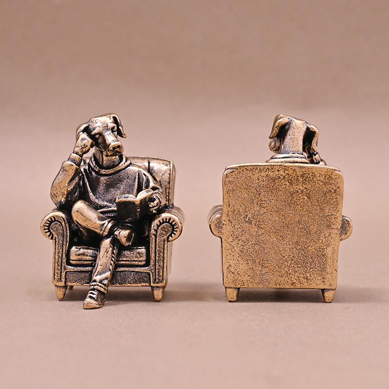 Миниатюрная фигурка Собаки-CEO Ретро Декор для Рабочего Стола Офиса Ретро Декор для Рабочего Стола Офиса Коллекционный Орнамент