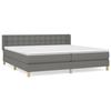 Maison Exclusive - Sommier à lattes de lit avec matelas Gris foncé 160x200cm Tissu