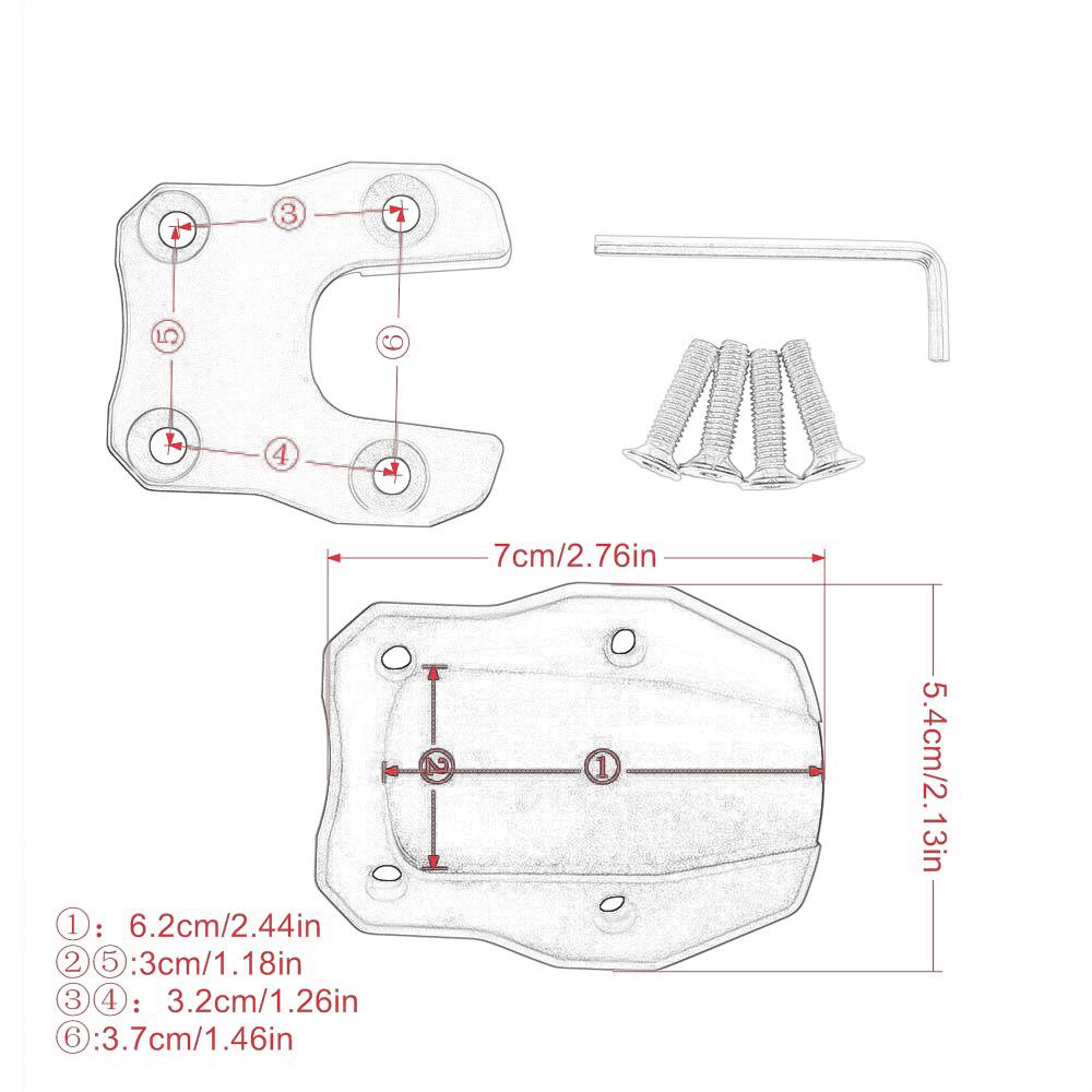 Для мотоцикла HONDA PCX125 PCX150 PCX 125 PCX 150 PCX160 с ЧПУ, боковая подставка для ног, накладка, удлинитель подставки