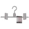 Shinkohanger Mono Closet Skirt Hanger Set of 2 with Clips, Connecting Hooks, and Swivel Hooks, Gray, 36 X 20 X 3 Cm