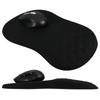 3D Mouse Wrist Memory Reduces PC Gaming Pad, Ergonomic, Cushion, Foam, Stress, Work, (Black)