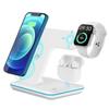 Зарядная подставка 3 в 1, 15 Вт, беспроводная зарядная док-станция Fast Qi, USB-зарядная станция