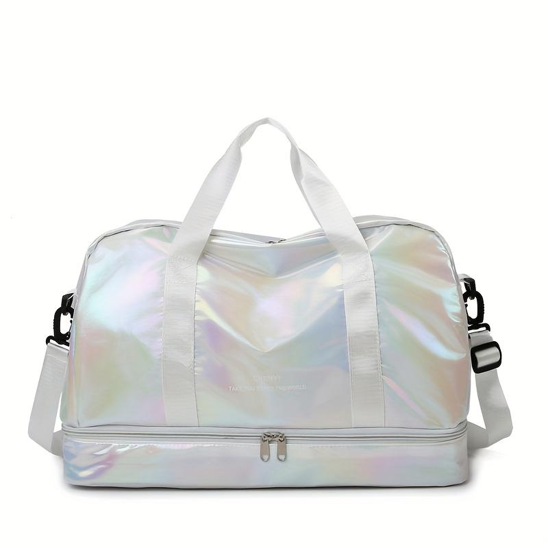 Многофункциональная дорожная сумка-даффл большой вместимости, легкая нейлоновая сумка-тоут для выходных для спортзала, спорта, поездок на ночь