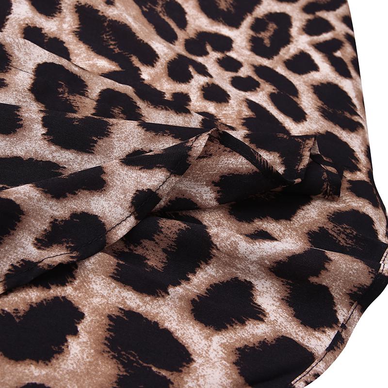 Женское длинное платье рубашка ZANZEA, с леопардовым принтом