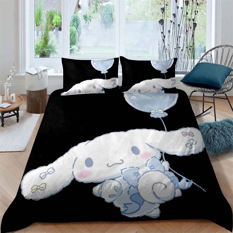 2026 New Cartoon Cinnamoroll Themed Three-Piece Bedding Set, Includes Duvet Cover and Pillowcase, Perfect As A Holiday Gift.