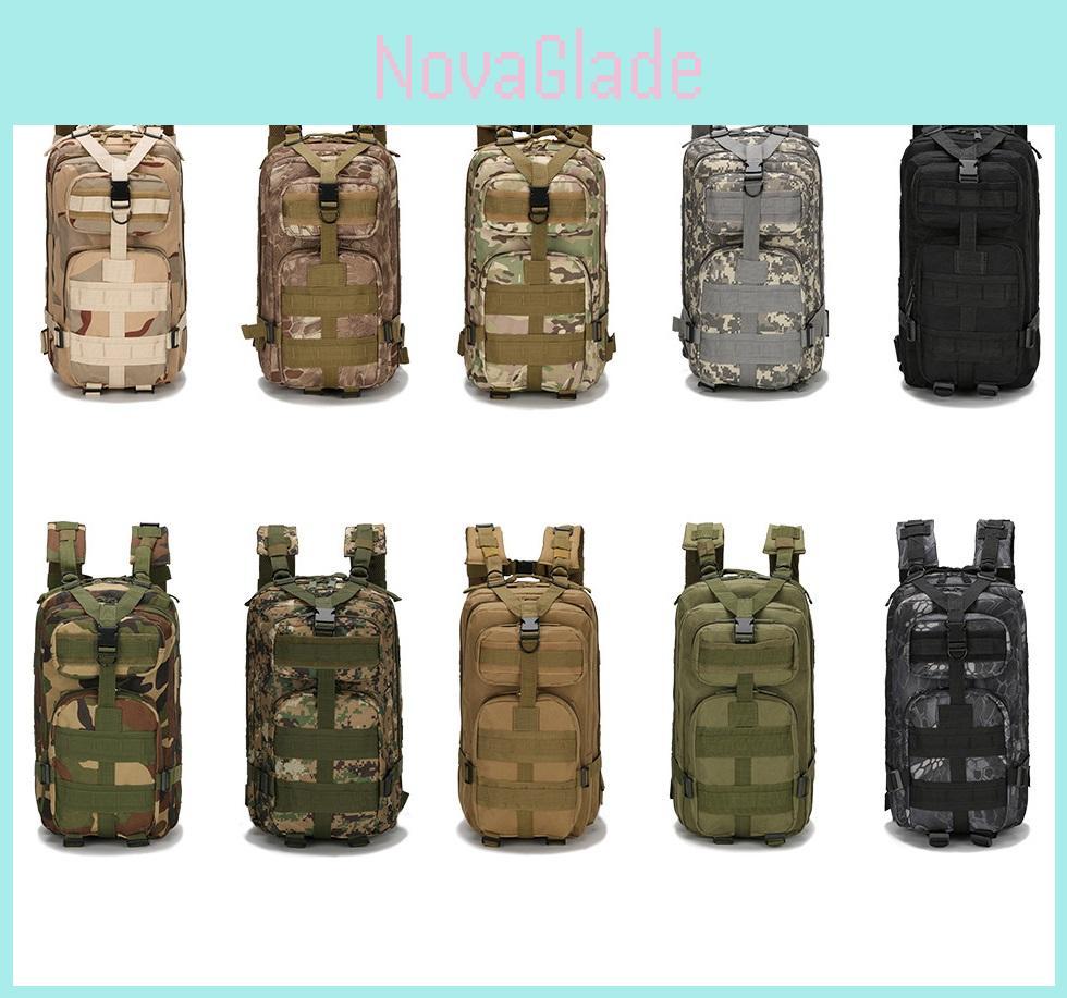 Large Capacity Outdoor Military Tactical Army Camping Hiking Backpack Rucksack With Padded Adjustable Straps