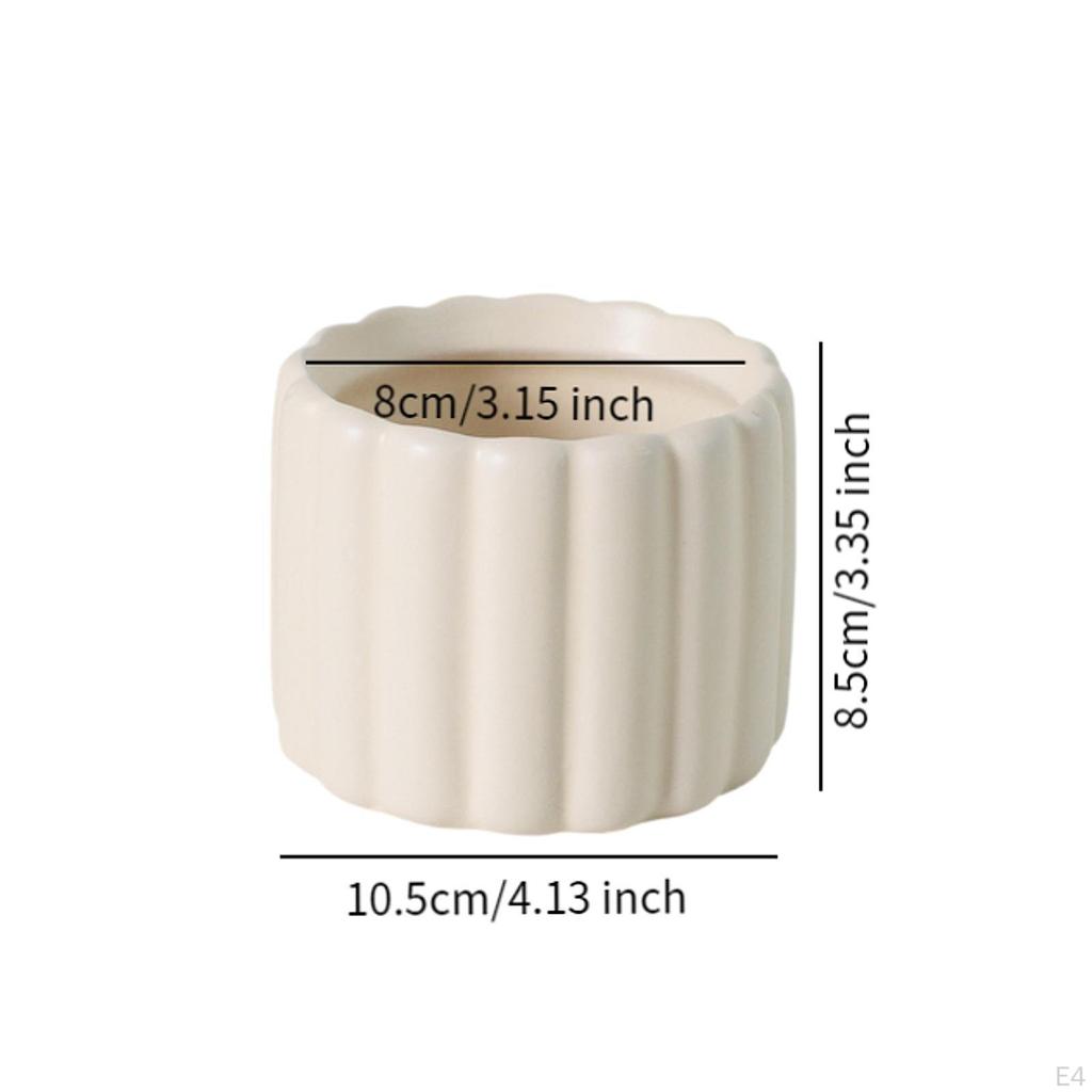 Ceramic Flower Pot Plant with Drainage Hole Balcony Decoration Multifunctional Handcrafted