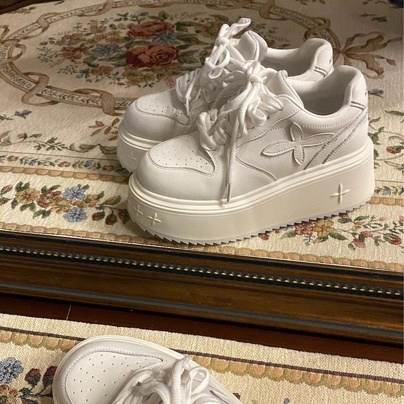 Женские кроссовки Весна Осень Модные Повседневные Туфли на Толстой Подошве Удобная Платформа Женщины