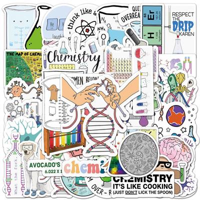 50 шт./компл. забавная научная и химическая лаборатория серии 06 наклейки DIY модные водонепроницаемые наклейки-каракули