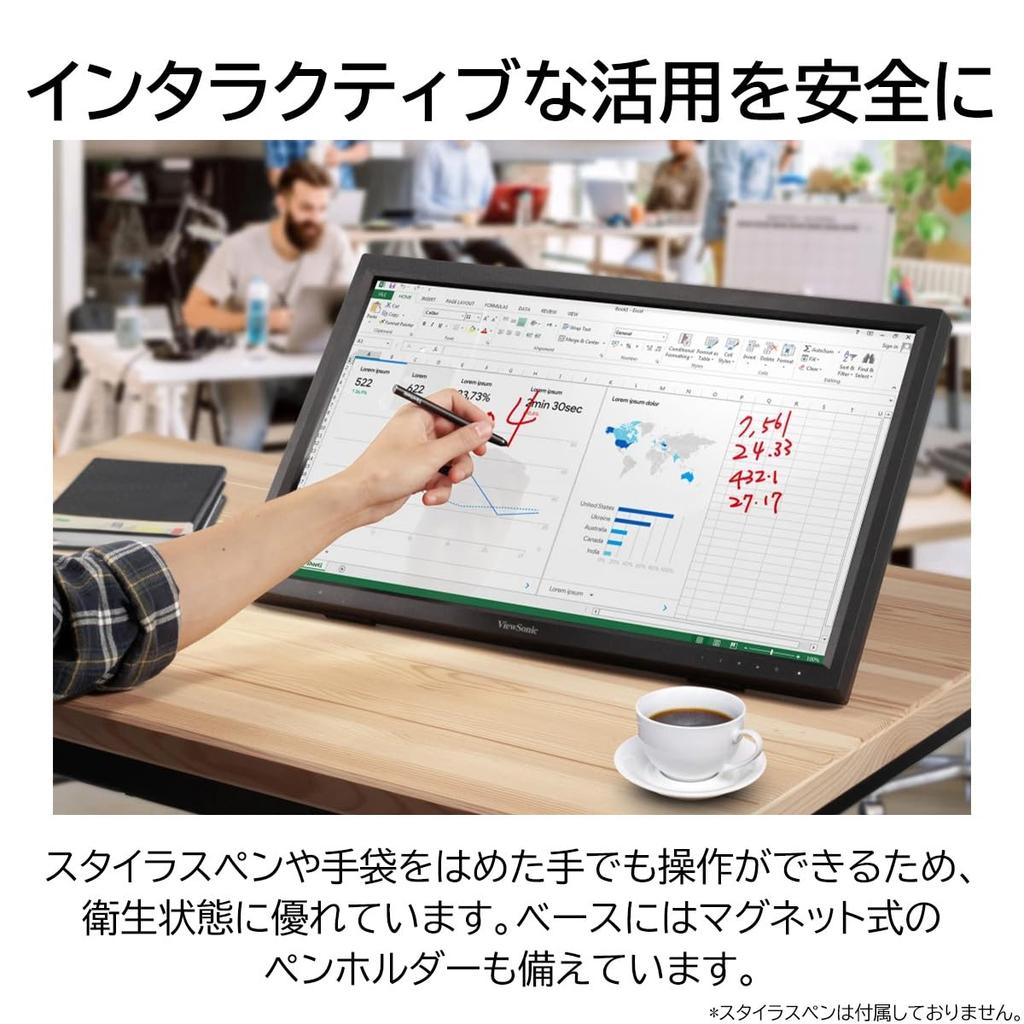 ViewSonic ViewSonic Japan дюймовый инфракрасный монитор TD2423 световой год 23.6 10-точечный мультитач (Full HD/VA/75 Гц/Встроенный динамик/HDMI, VGA, DVI,