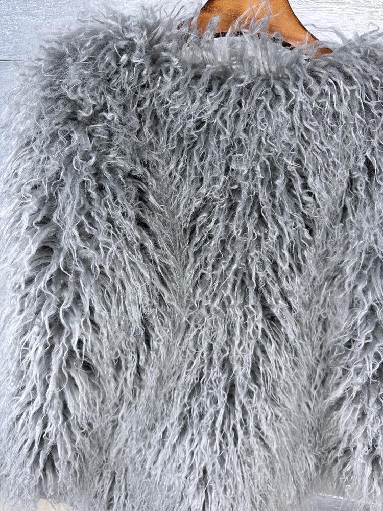 Женское пальто средней длины из искусственной овечьей шерсти в корейском стиле, бежевое