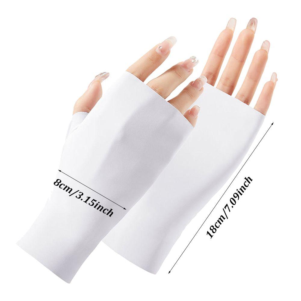1 pair Women Thin Outdoor Touch Screen Sun Protection Gloves Driving Mitten Ice Silk Glove