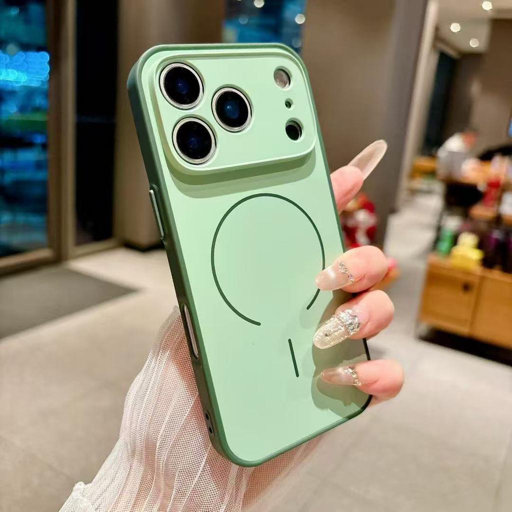 Роскошный Матовый Магнитный Чехол Для Телефона С Поддержкой MagSafe Для iPhone 17 16 15 14 13 12 Pro Max 16 Plus Air Беспроводная Зарядка Ударопрочный Чехол