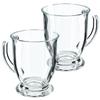 KADAX Glasses for Tea Coffee 460ml Mugs with Handle Set of Glasses 2 Pcs