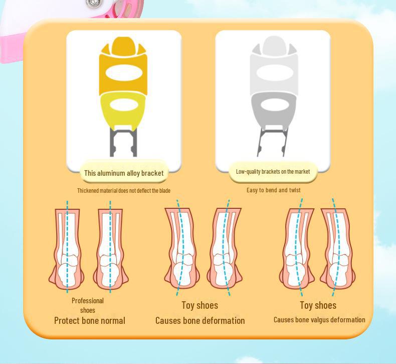 Регулируемые детские роликовые коньки - полный комплект, цветной