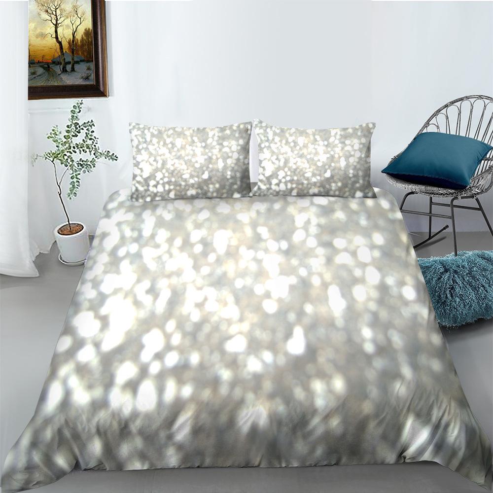 Sequin Series Quilt Cover Pillowcase Three-Piece Set Polyester Digital Printing