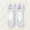 Christmas Gift Girls Plush Sleep Bed Sock Fluffy Soft Cute Bear Thickening Coral Velvet Socks