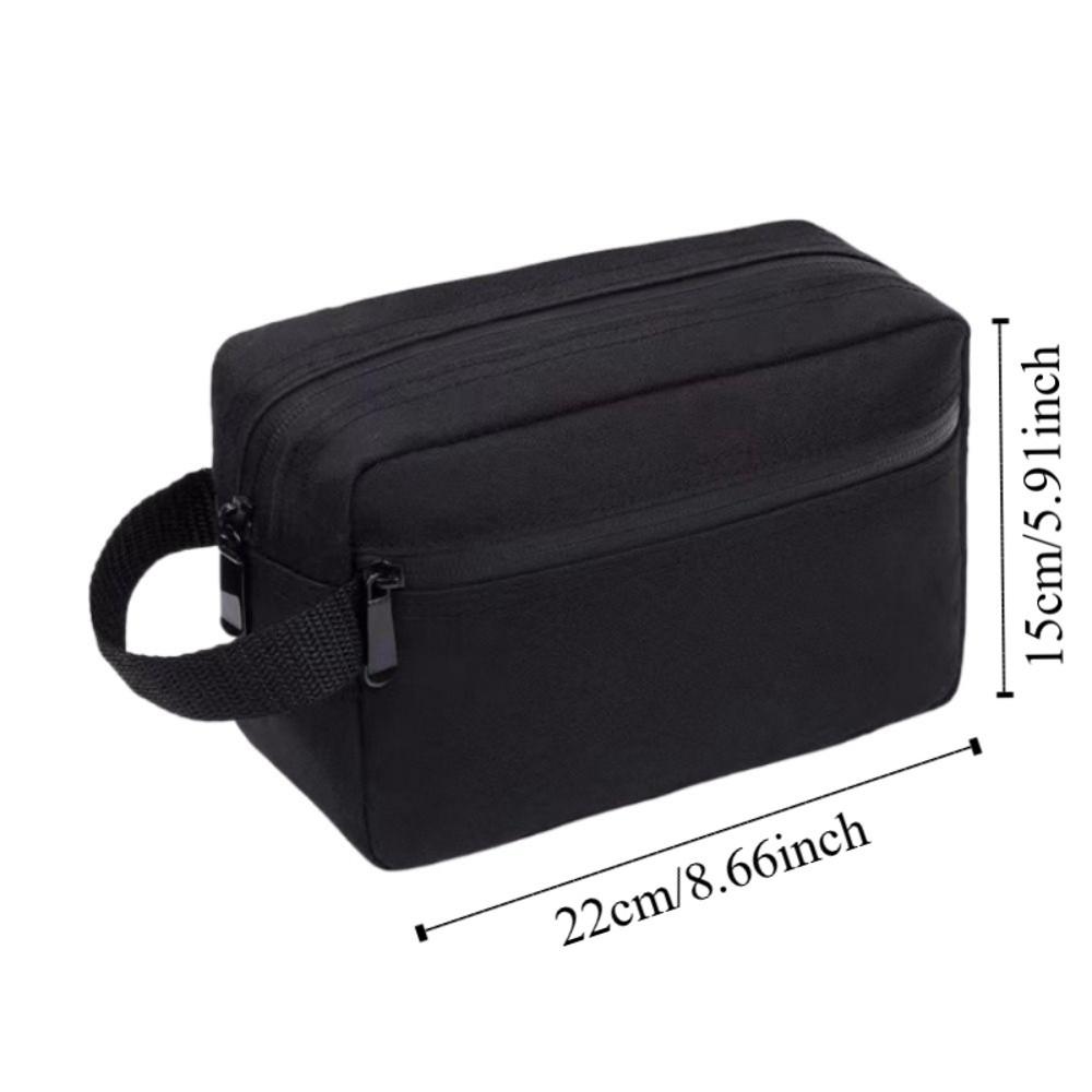 Simple Fashion Waterproof Travel Storage Bag Oxford Handle Men Wash Bag Zippered Mini Pouch Women Makeup Bag for Home